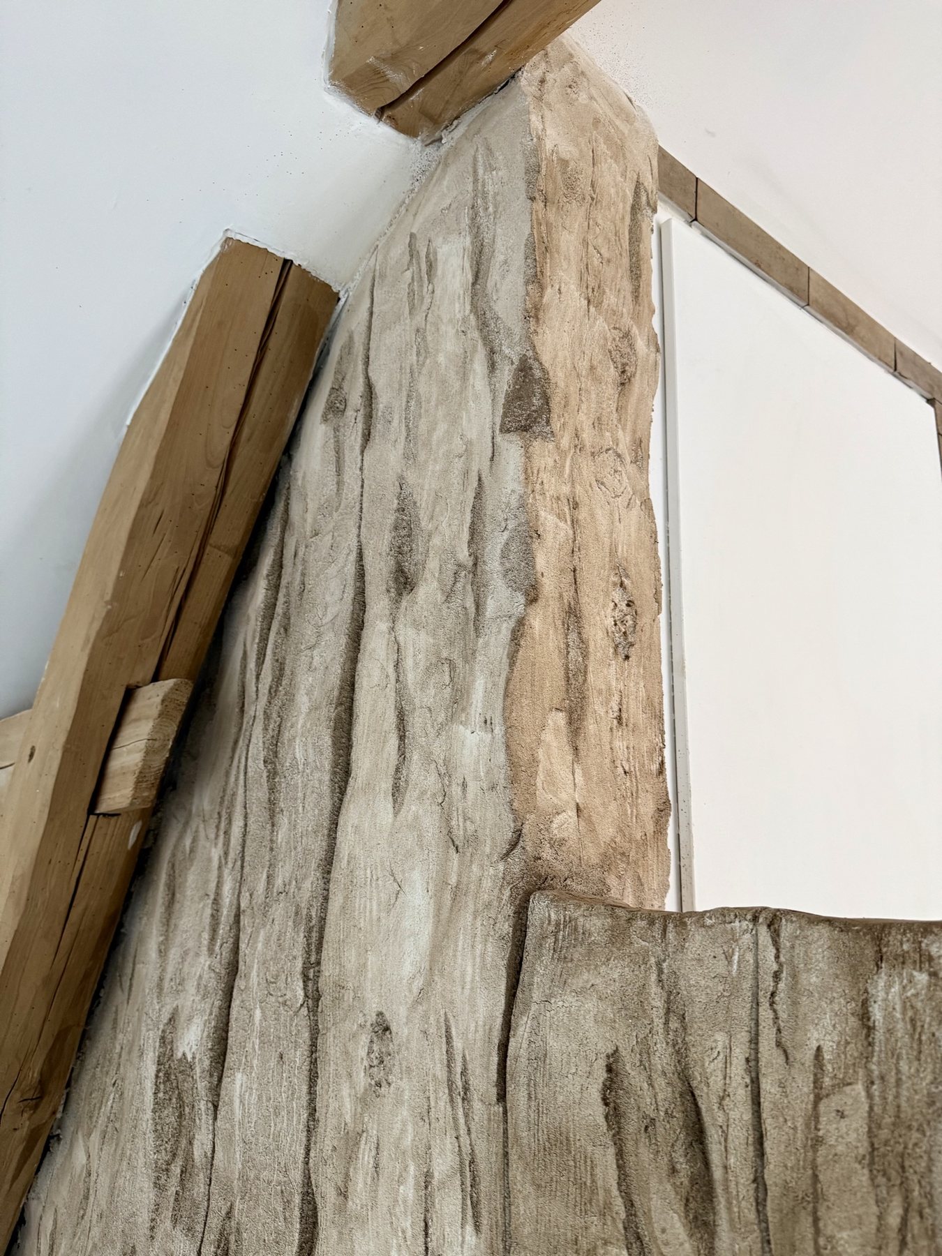 Réalisation IMULTEZA : paroi verticale sculptée avec texture rocheuse.